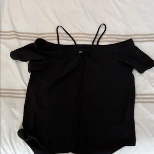 Express Black Off-Shoulder Bodysuit